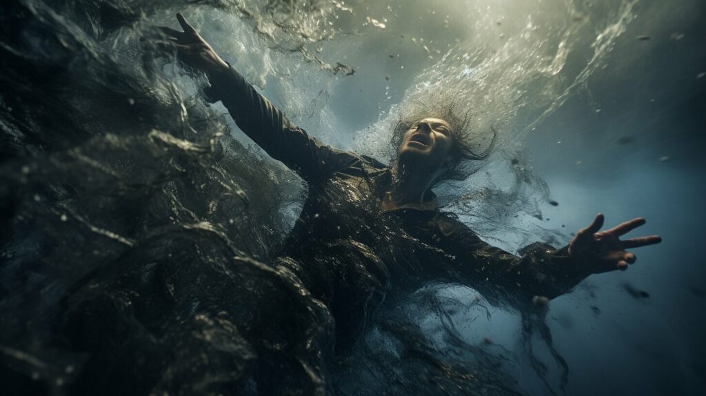 drowning in water